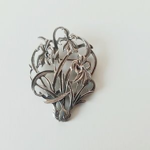 Vintage MFA Collection Sterling Calla Lilly Brooch